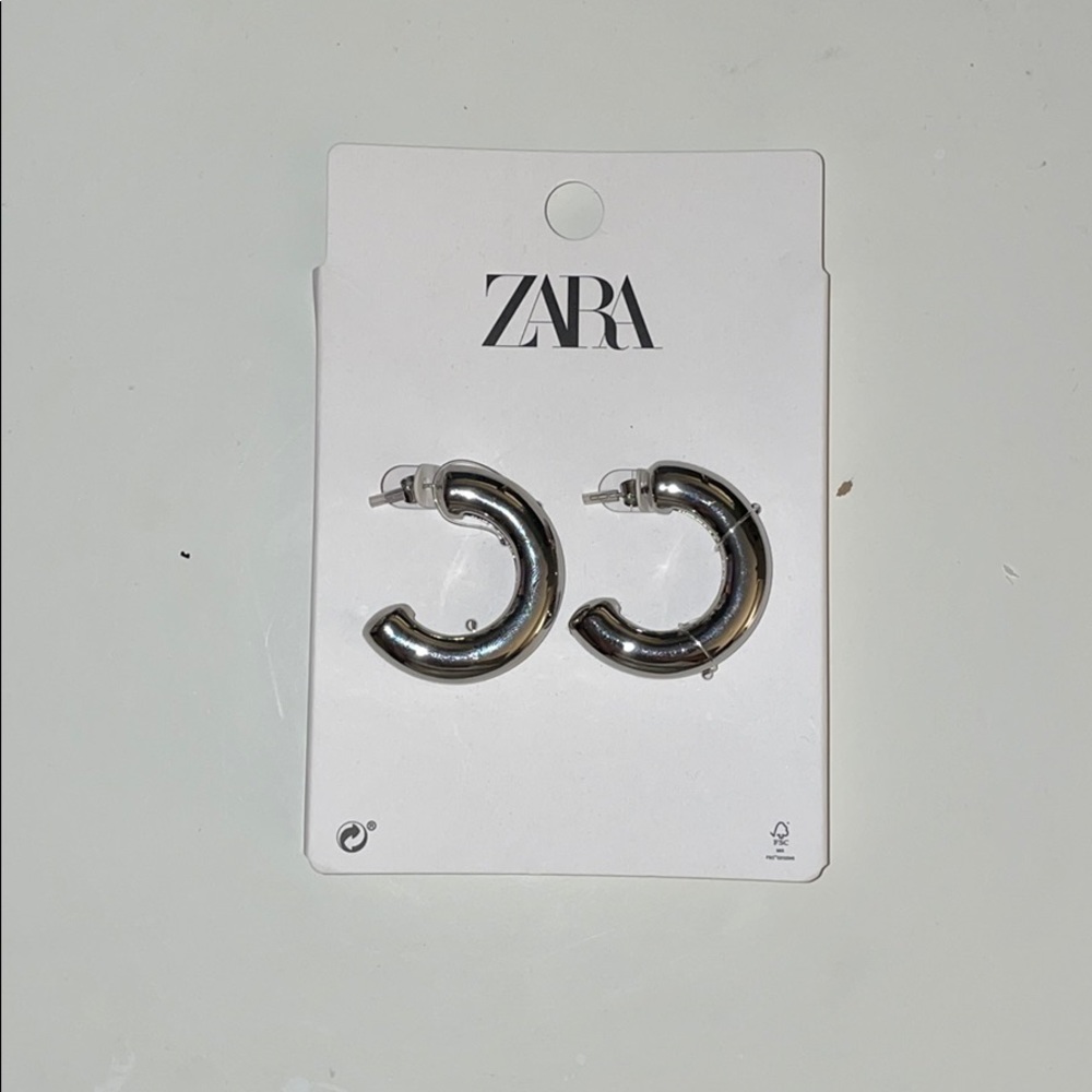 Zara chunky open hoops